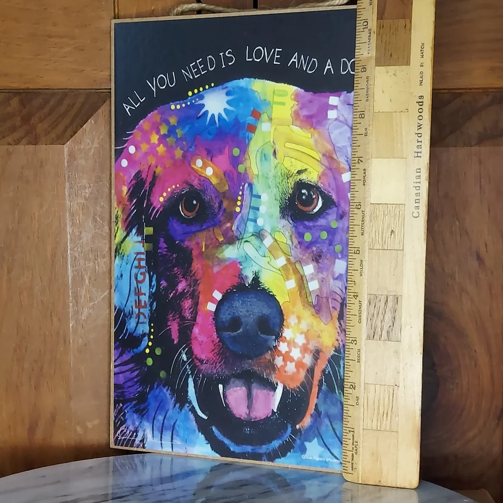Wooden Golden Retriever Sign. B